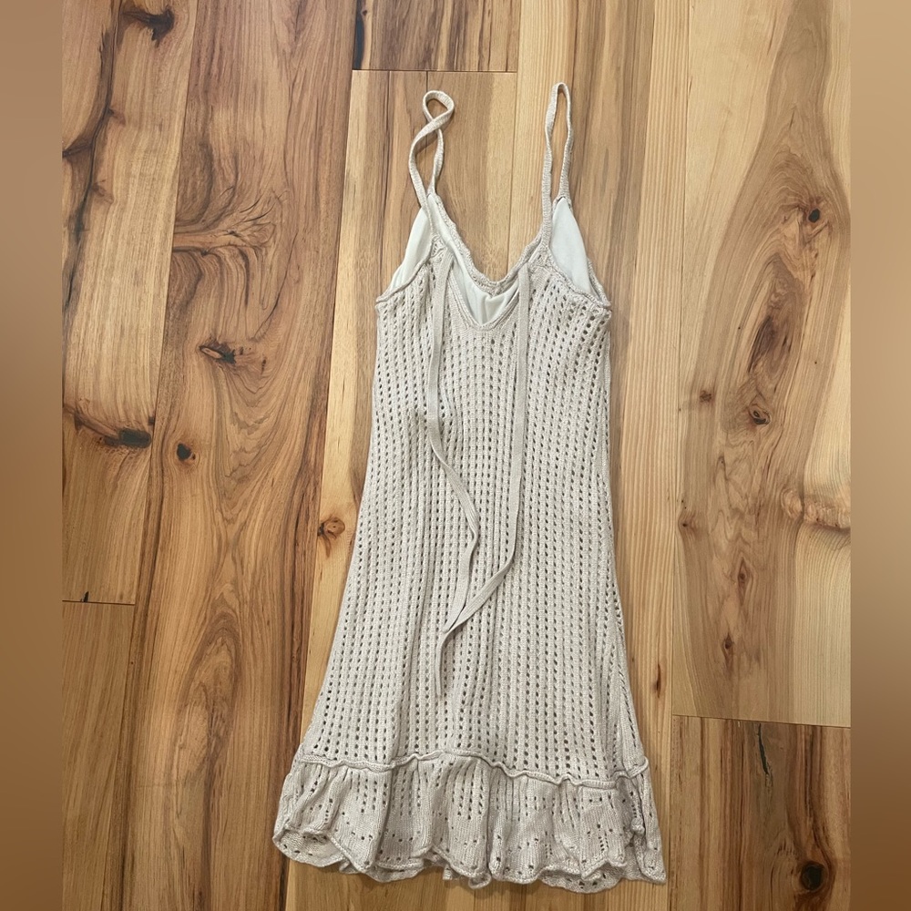 Cute Knit Beach Cover Up Dress Womens Stradivarius View 3